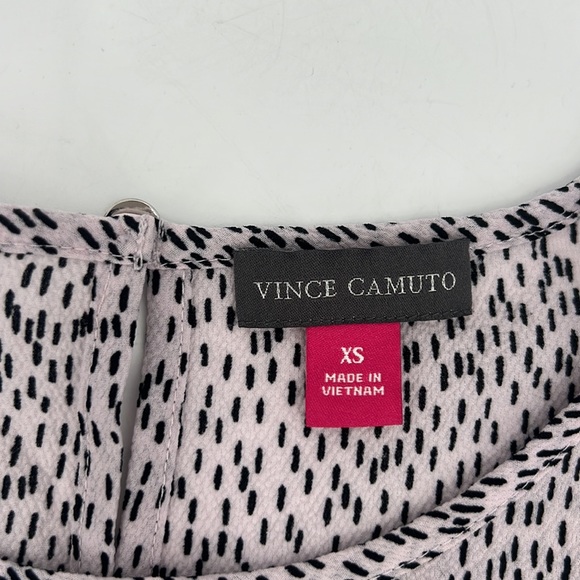 Vince Camuto Tulip Sleeve Blouse-Lilac w/ Black Spotted Pattern Women's sz. XS - Picture 7 of 11